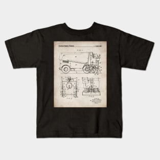 Ice Hockey Patent - Hockey Player Coach Team Art - Antique Kids T-Shirt